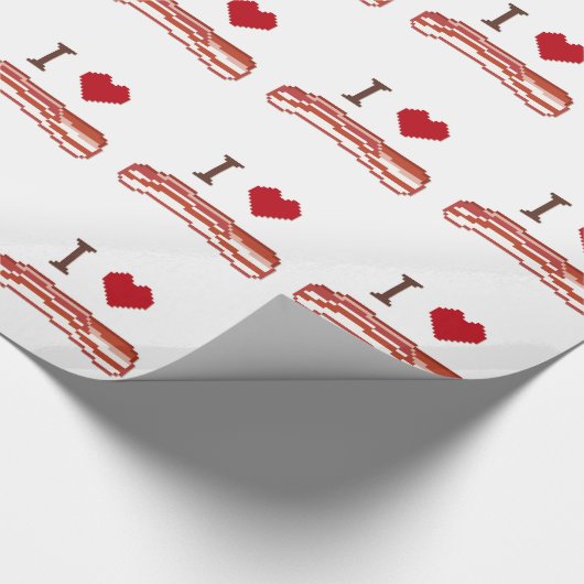 I Liebe Bacon Geschenkpapier (Ecke)
