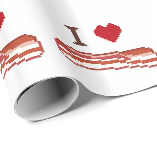 I Liebe Bacon Geschenkpapier (Rolleneckpunkt)