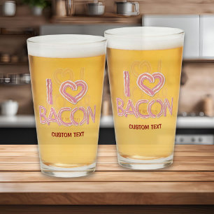 I Liebe Bacon Glas