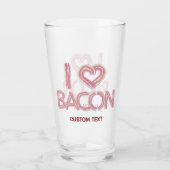 I Liebe Bacon Glas (Rückseite)
