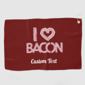 I Liebe Bacon Golfhandtuch (Horizontal)