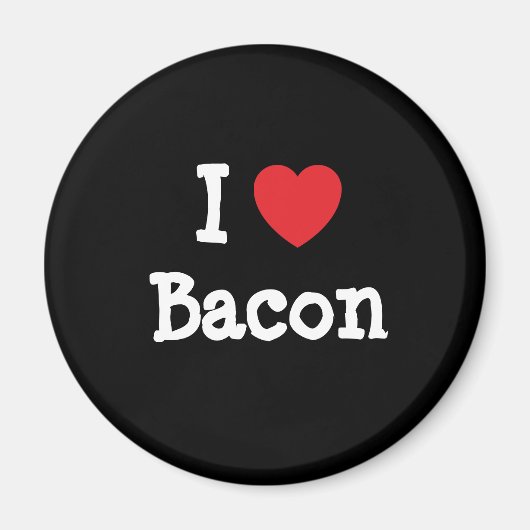 I Liebe Bacon Herz T - Shirt Magnet (Vorne)