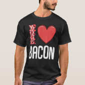 I Liebe Bacon I Heart Bacon Frühstück Männer Fraue T-Shirt (Vorderseite)