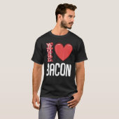 I Liebe Bacon I Heart Bacon Frühstück Männer Fraue T-Shirt (Vorne ganz)