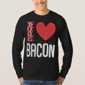 I Liebe Bacon I Heart Bacon Frühstück Männer Fraue T-Shirt (Vorderseite)