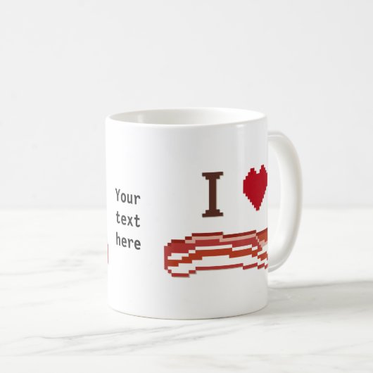 I Liebe Bacon Kaffeetasse (VorderseiteRechts)