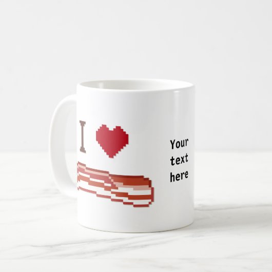 I Liebe Bacon Kaffeetasse (Vorderseite Links)