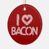 I Liebe Bacon Keramik Ornament (Links)