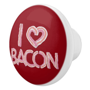 I Liebe Bacon Keramikknauf