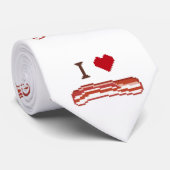 I Liebe Bacon Krawatte (Gerollt)