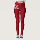 I Liebe Bacon Leggings (Vorderseite)
