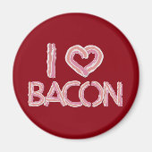 I Liebe Bacon Magnet (Vorne)