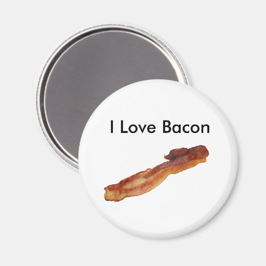 I Liebe Bacon Magnet (Vorderseite/Rückseite)