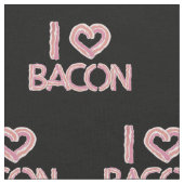 I Liebe Bacon Muster Stoff (Nahaufnahme)