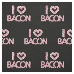 I Liebe Bacon Muster Stoff