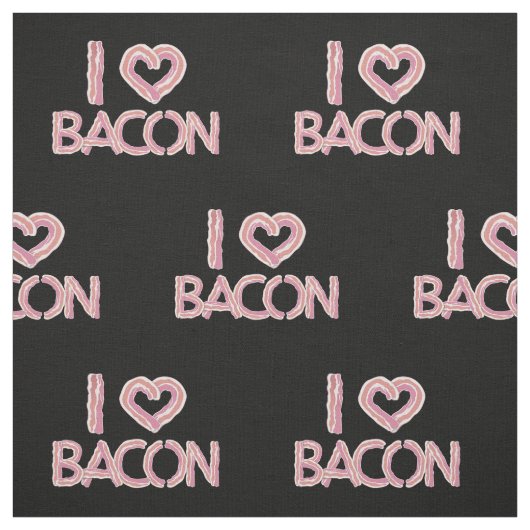 I Liebe Bacon Muster Stoff (Muster)