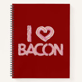 I Liebe Bacon Notizbuch (Vorderseite)