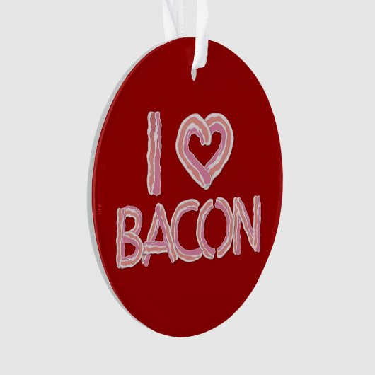 I Liebe Bacon Ornament (Vorderseite)