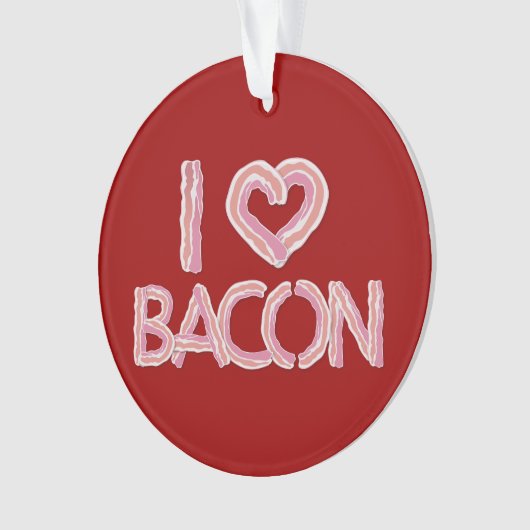 I Liebe Bacon Ornament (Vorderseite)