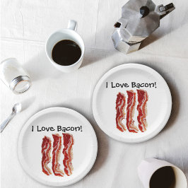 I Liebe Bacon Pappteller