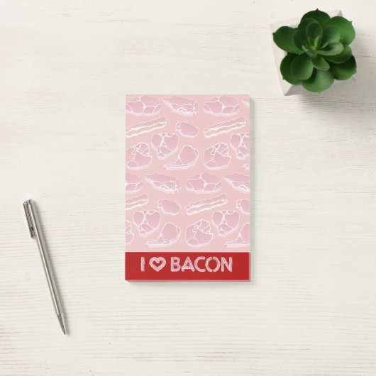 I Liebe Bacon Post-it Klebezettel (Büro)