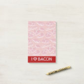 I Liebe Bacon Post-it Klebezettel (Auf Schreibtisch)