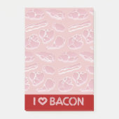 I Liebe Bacon Post-it Klebezettel (Vorderseite)