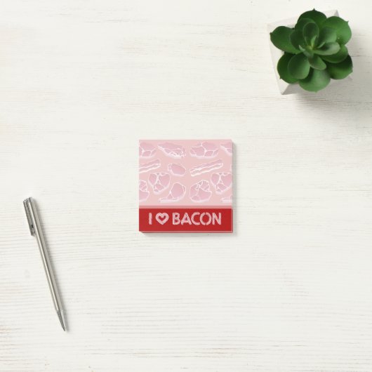 I Liebe Bacon Post-it Klebezettel (Büro)