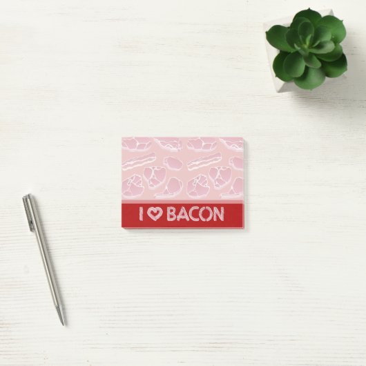 I Liebe Bacon Post-it Klebezettel (Büro)