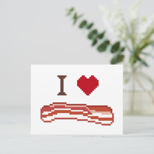 I Liebe Bacon Postkarte (Stehend Vorderseite)