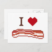 I Liebe Bacon Postkarte (Vorne/Hinten)