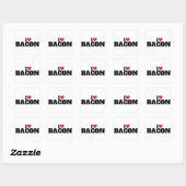 I Liebe Bacon Quadratischer Aufkleber (Blatt)