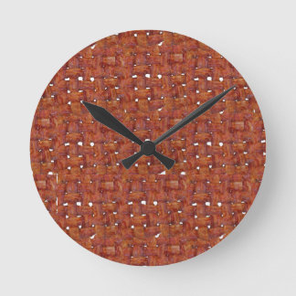 I Liebe Bacon Runde Wanduhr