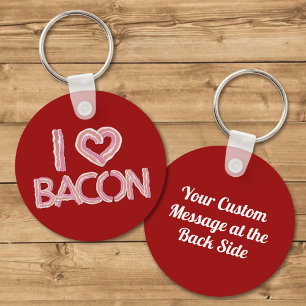 I Liebe Bacon Schlüsselanhänger