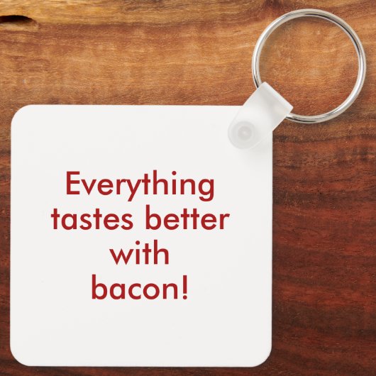 I Liebe Bacon Schlüsselanhänger (Rückseite)