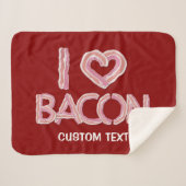 I Liebe Bacon Sherpadecke (Vorderseite (Horizontal))