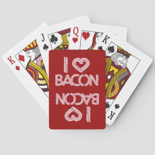 I Liebe Bacon Spielkarten (Rückseite)