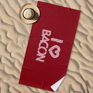 I Liebe Bacon Strandtuch