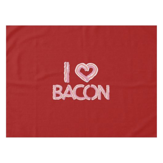 I Liebe Bacon Tischdecke (Vorderseite (Horizontal))