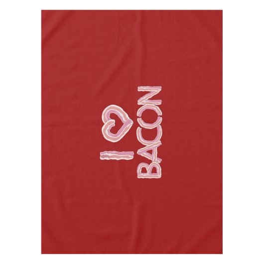 I Liebe Bacon Tischdecke (Vorderseite)