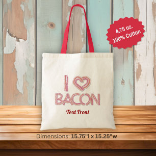 I Liebe Bacon Tote Bag Tragetasche