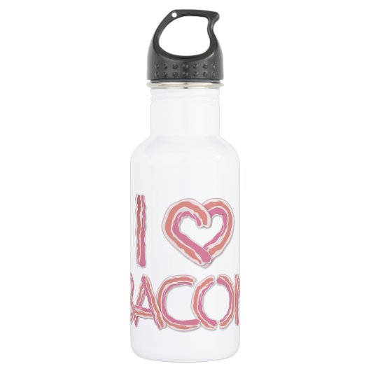 I Liebe Bacon Trinkflasche (Vorderseite)