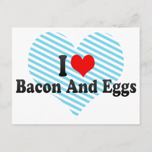 I Liebe Bacon und Eier Postkarte