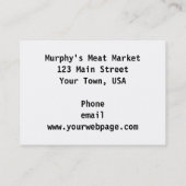 I Liebe Bacon Visitenkarte (Rückseite)