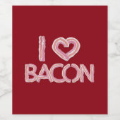 I Liebe Bacon Weinetikett (Einzelnes Label)