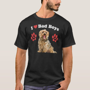 I Liebe Bad Boys Male Yorkie Puppy Dog Mama Joke Q T-Shirt