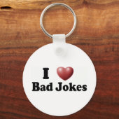 I Liebe Bad Jokes Schlüsselanhänger (Vorderseite)