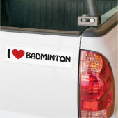 I Liebe Badminton Autoaufkleber (Auf Lkw)