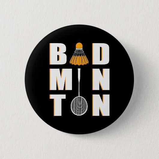 I Liebe Badminton - Badminton Button (Vorderseite)