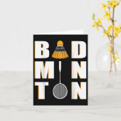 I Liebe Badminton - Badminton Karte (Gelbe Blume)